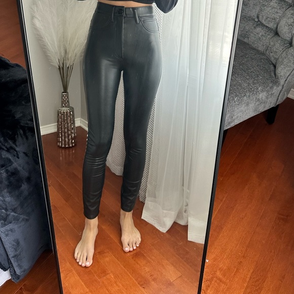 Abercrombie & Fitch Faux Leather Leggings - Black - Picture 4 of 5